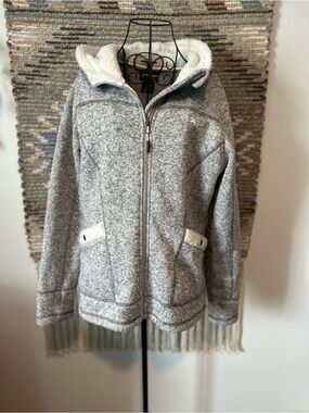 Snozu Cozy Heather Gray Sherpa-Lined Zip Jacket